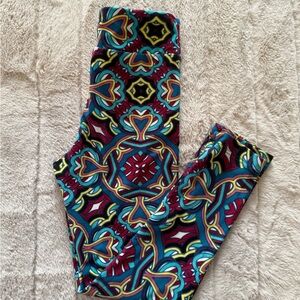 LuLaRoe Kids Leggings with Geometric Pattern